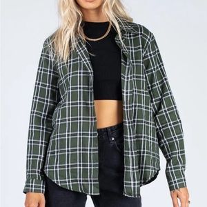Princess Polly Nora forest green flannel size 10